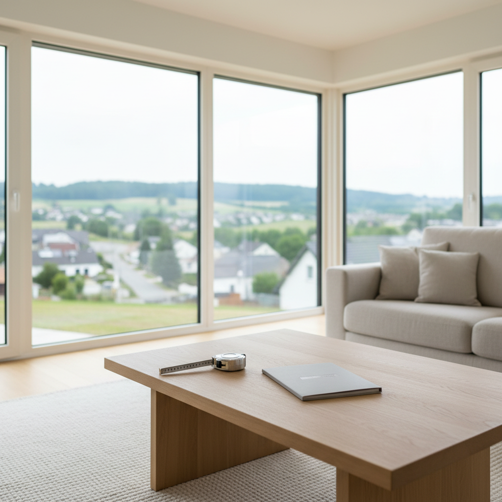 Een lichte, opgeruimde woonkamer in een woning die is voorbereid op verkoop in Kerkrade.